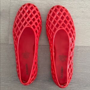 Old Navy Red Jelly Ballet Flats
